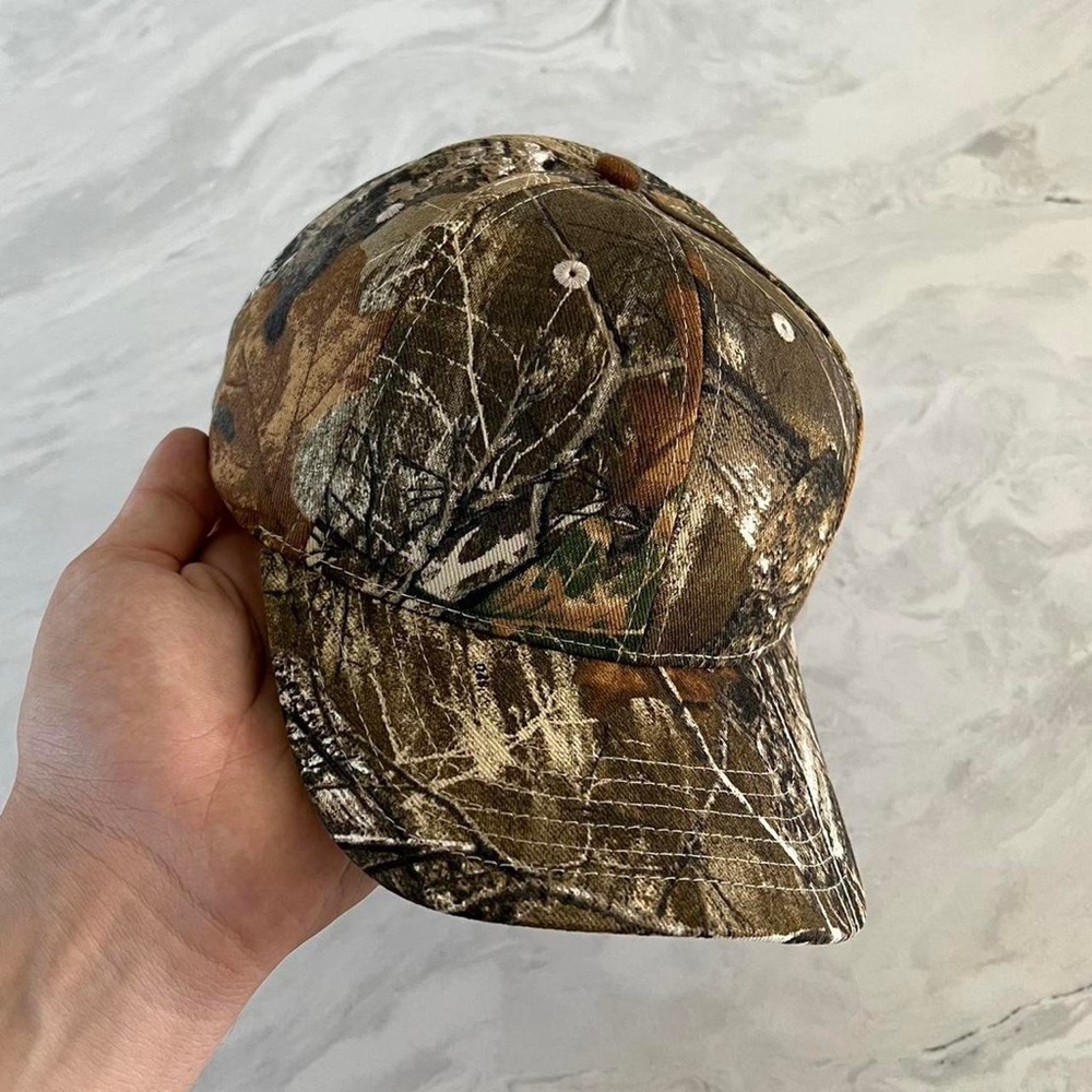 Vintage 90s Style Real Tree Camo Trucker Hat